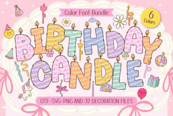 Birthday Candle: A Playful Typeface for Festive Designs