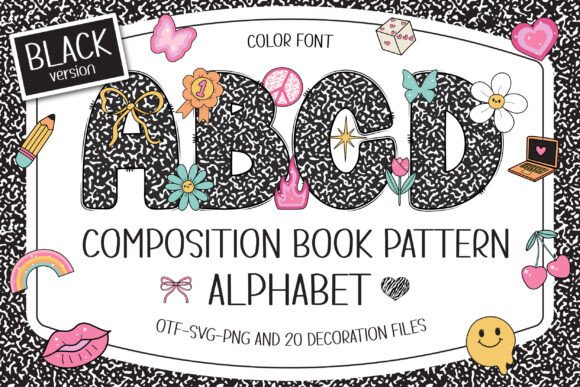 Composition Book Pattern: A Fresh Take on Classroom Nostalgia