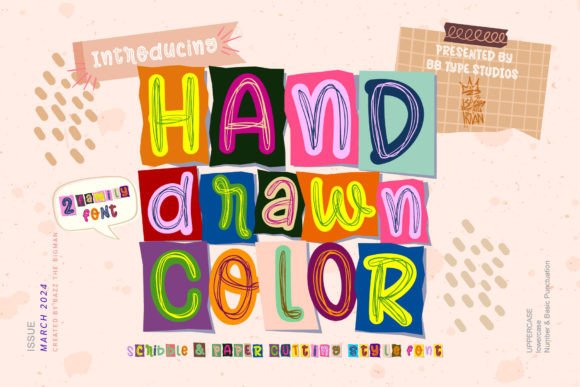 Hand Drawn Color: A Playful Typeface for Creative Projects