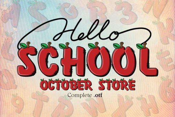 School Apple Font: A Creative Journey to Back-to-School Nostalgia