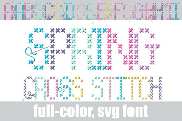 Spring Cross Stitch: The Handcrafted SVG Font for Modern Makers
