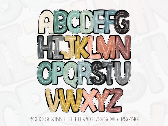 Unleash Creativity with Boho Scribble Letter