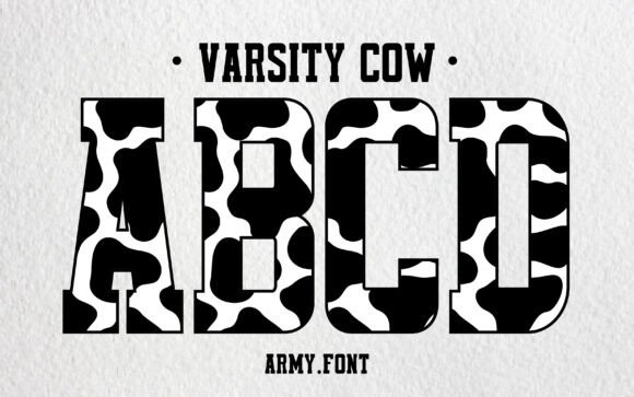 Varsity Cow: A Fresh Take on Cow-Print Typography