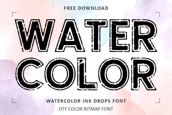 Watercolor Ink Drops: A Creative Font for Bold Design